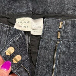 Emma James High Rise Stretch Jeans - Dark Blue